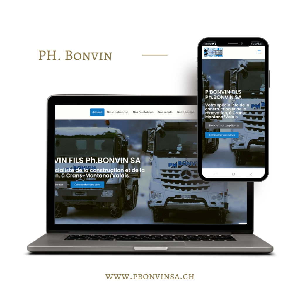 Site web PH Bonvin SA